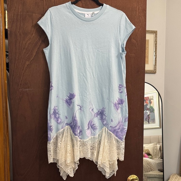 Collina Strada x Puma Floral Dress with Lace Hem - Picture 4 of 7